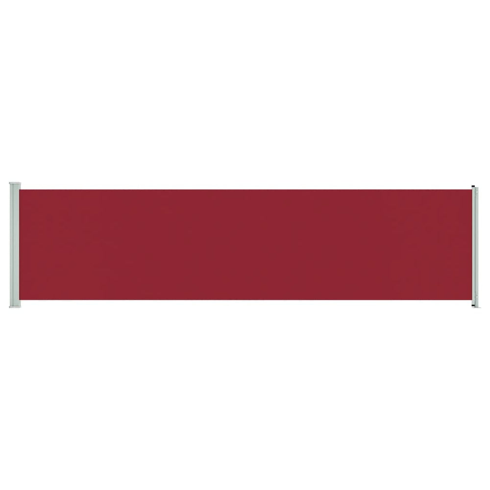Tuinscherm uittrekbaar 600x160 cm rood