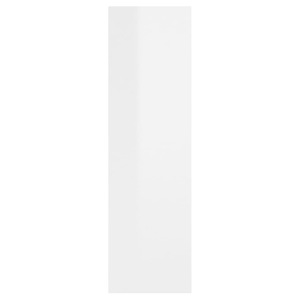 Wandschap 75x16x55 cm spaanplaat hoogglans wit