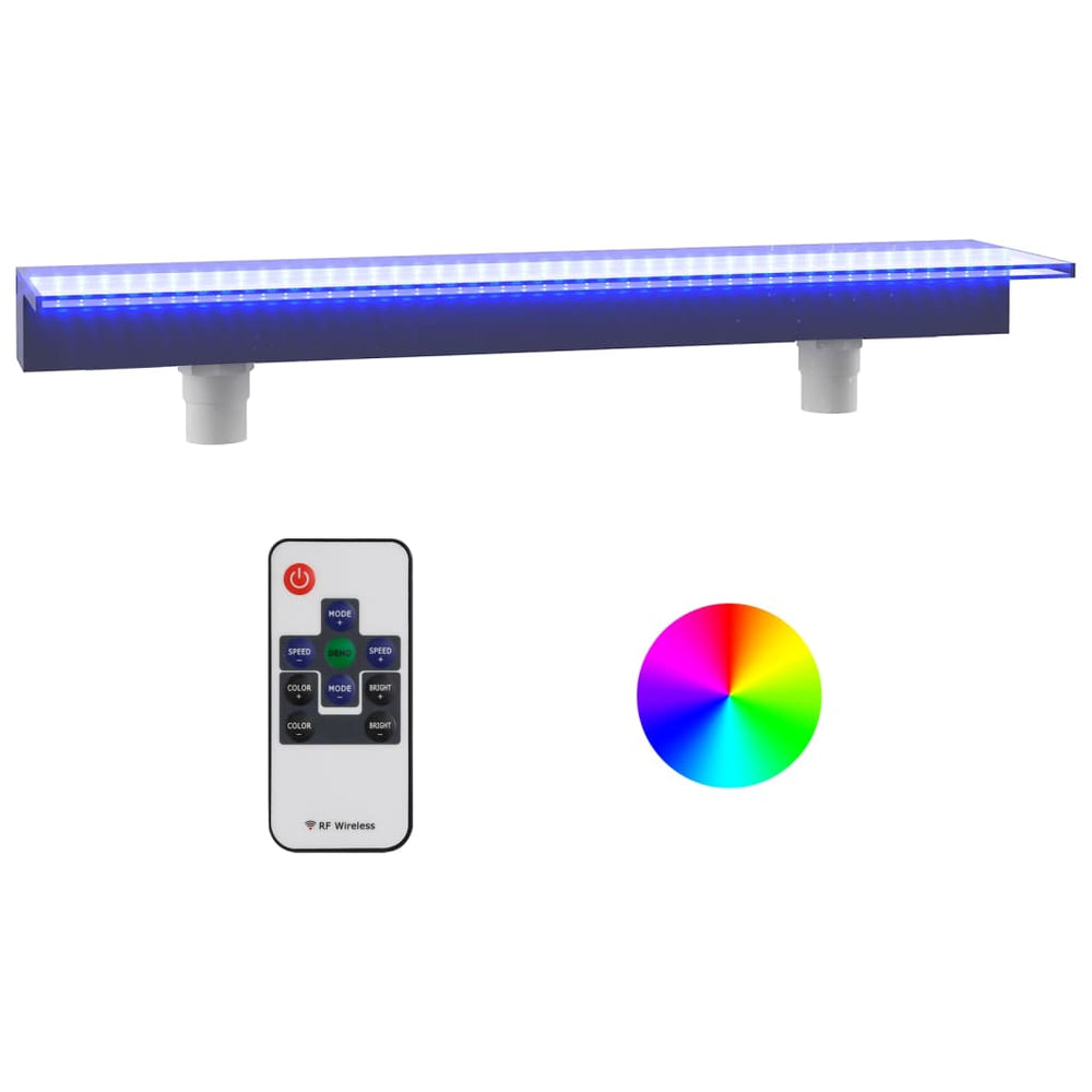Watervaloverlaat met RGB LED's 108 cm acryl