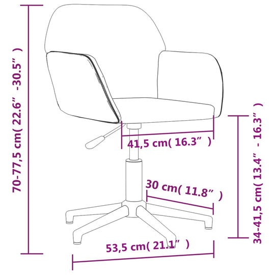 Kantoorstoel draaibaar stof crèmekleurig
