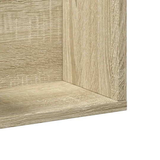 Wandkasten 2 st 99x18x16,5 cm bewerkt hout sonoma eikenkleurig
