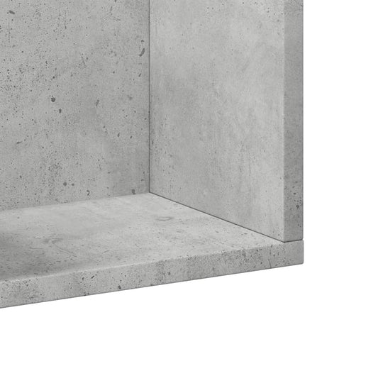 Wandkasten 2 st 99x18x16,5 cm bewerkt hout betongrijs