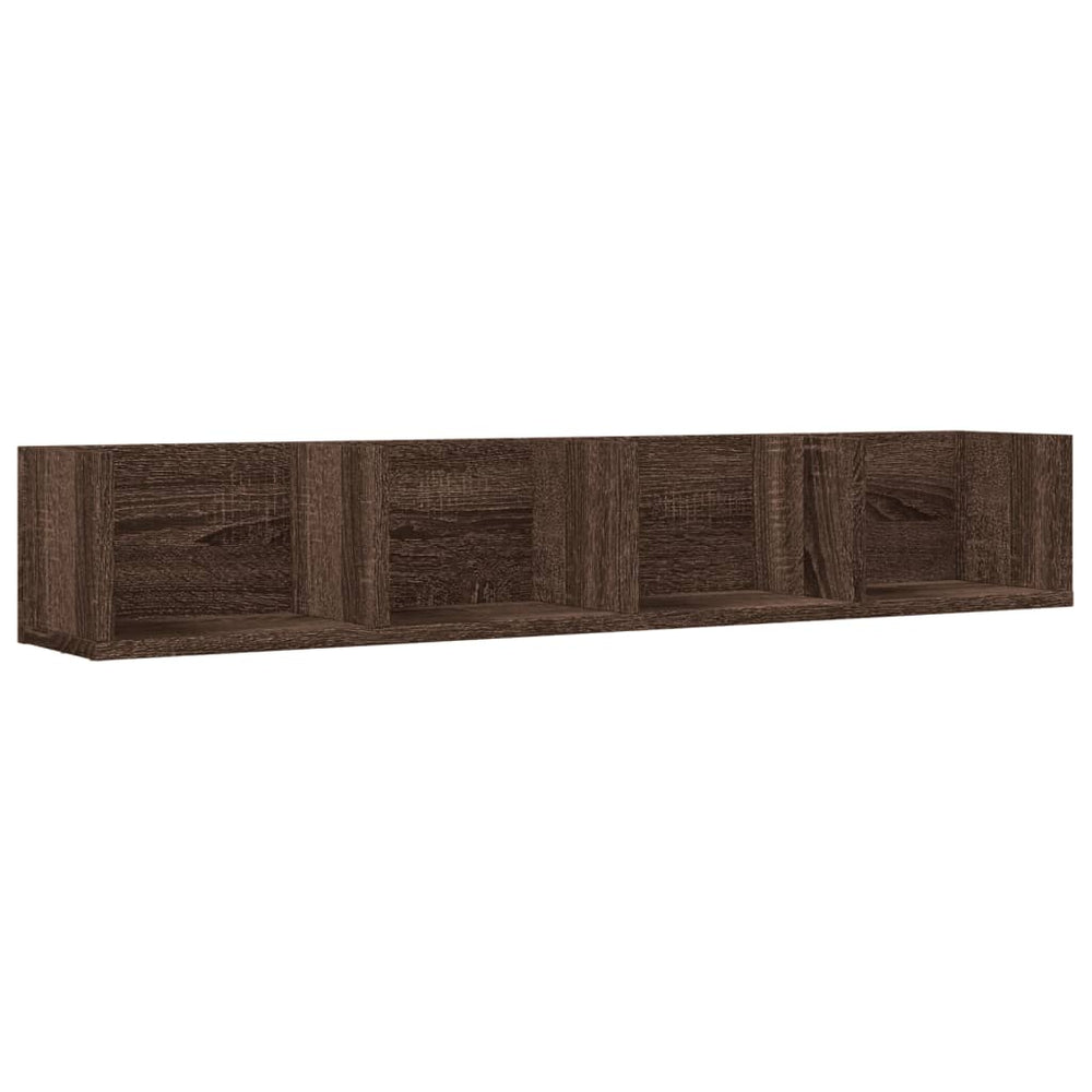 Wandkast 99x18x16,5 cm bewerkt hout bruin eikenkleurig