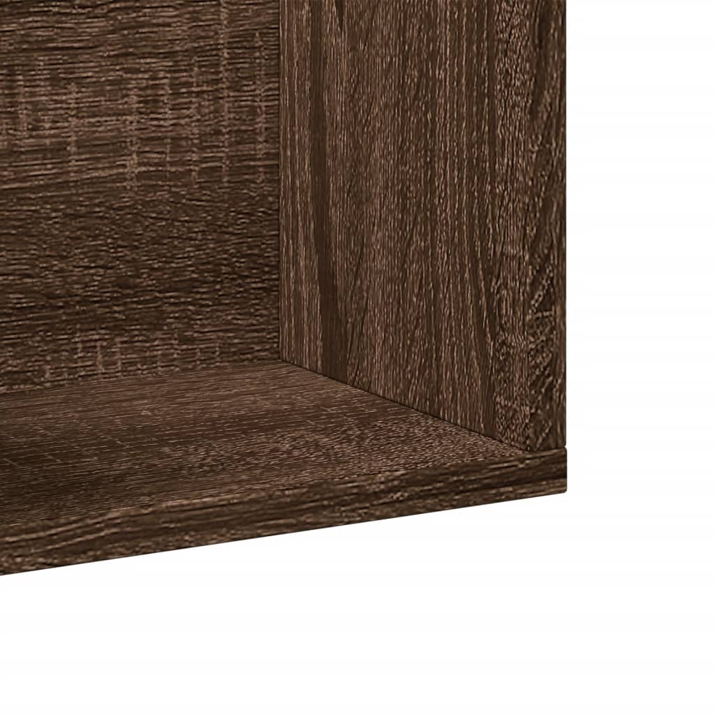 Wandkast 99x18x16,5 cm bewerkt hout bruin eikenkleurig