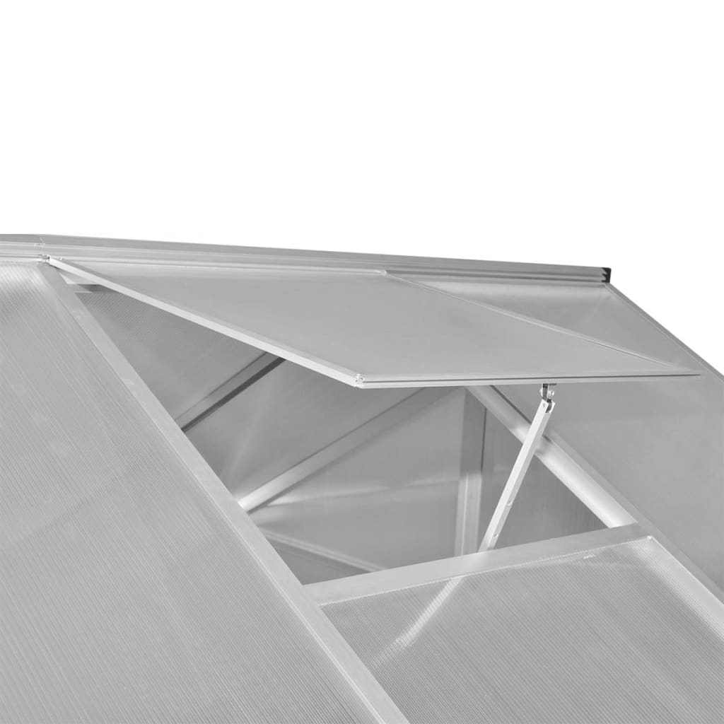 Tuinkas versterkt aluminium met basisframe 9,025 m²