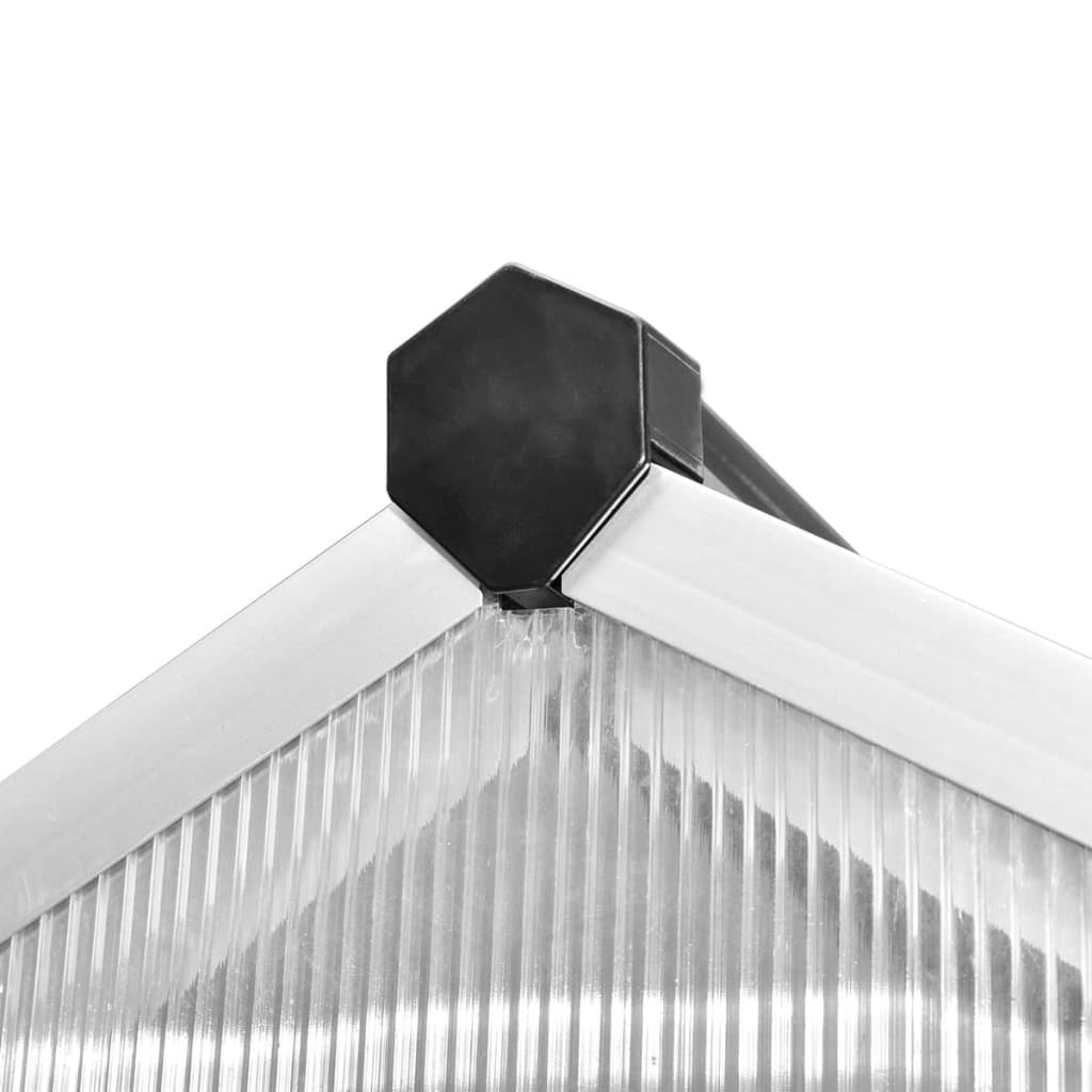 Tuinkas versterkt aluminium met basisframe 9,025 m²