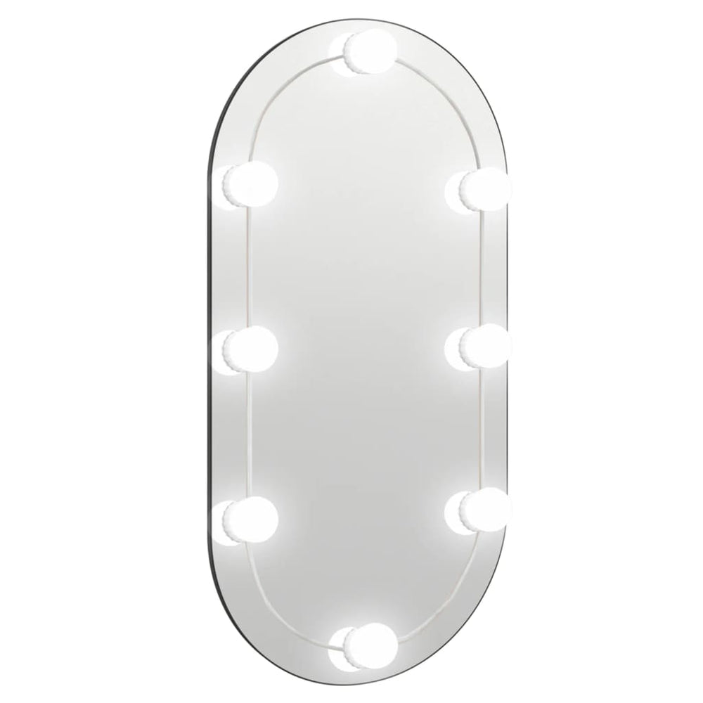 Spiegel met LED-verlichting ovaal 80x40 cm glas