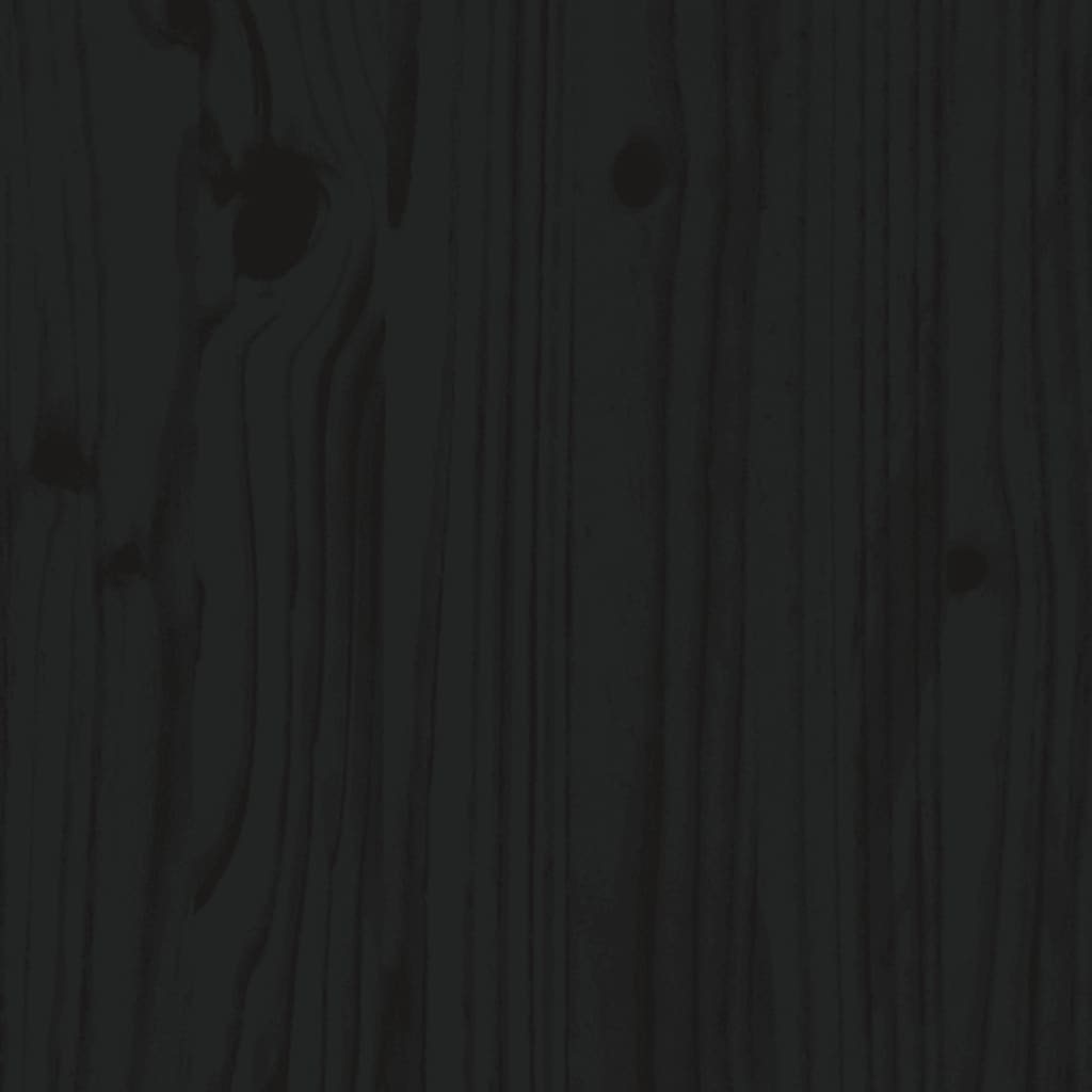 Hoofdbord 146x4x110 cm massief grenenhout zwart