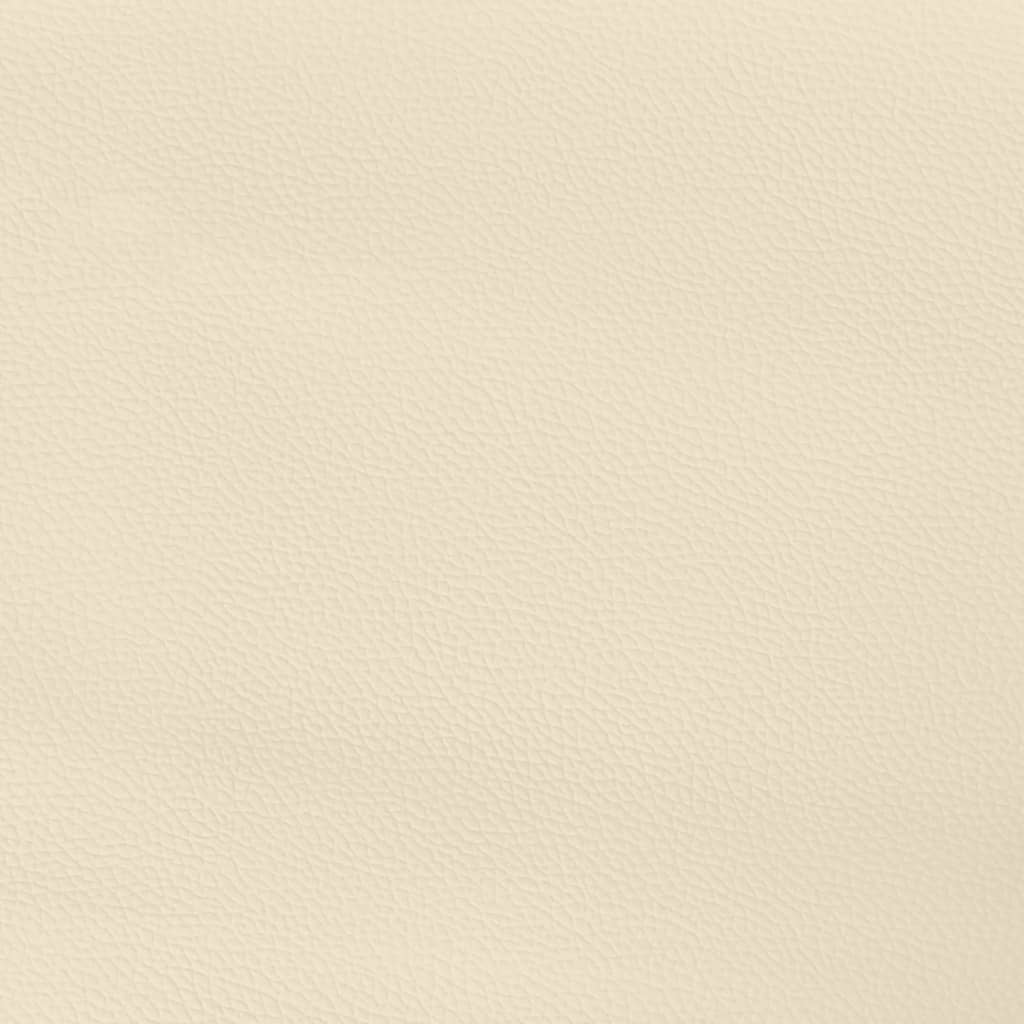 Pocketveringmatras 100x200x20 cm kunstleer crèmekleurig