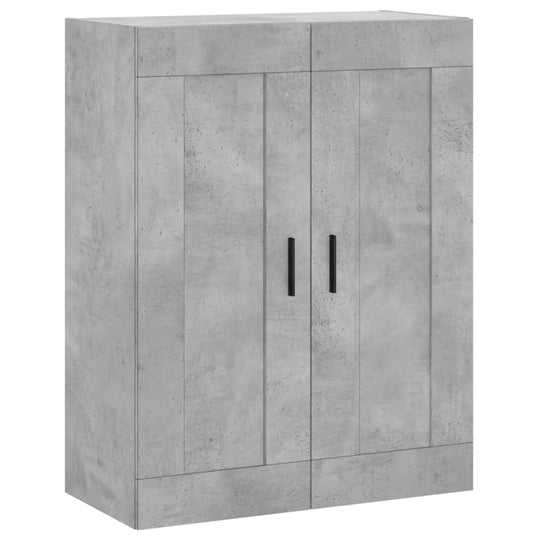 Hoge kast 69,5x34x180 cm bewerkt hout betongrijs