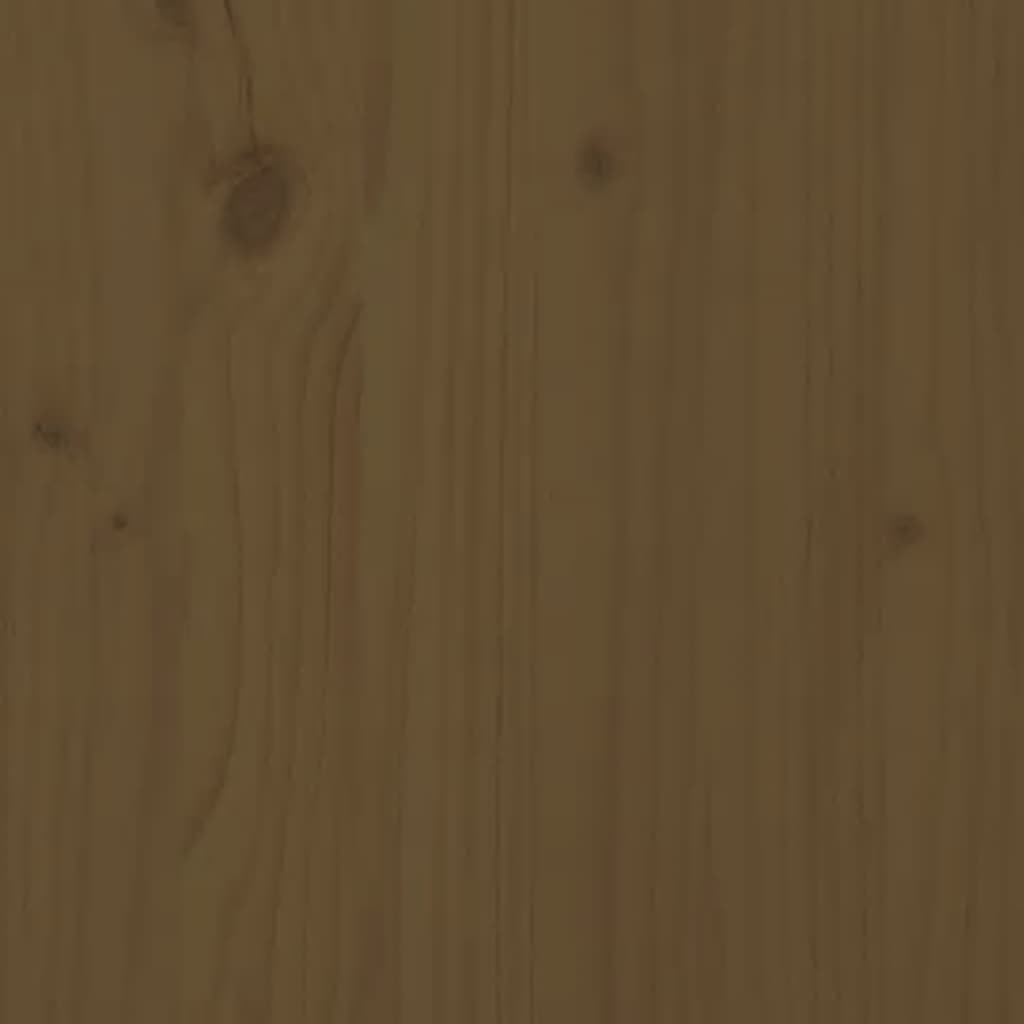 Opbergbox honingbruin 89x36,5x33 cm massief grenenhout