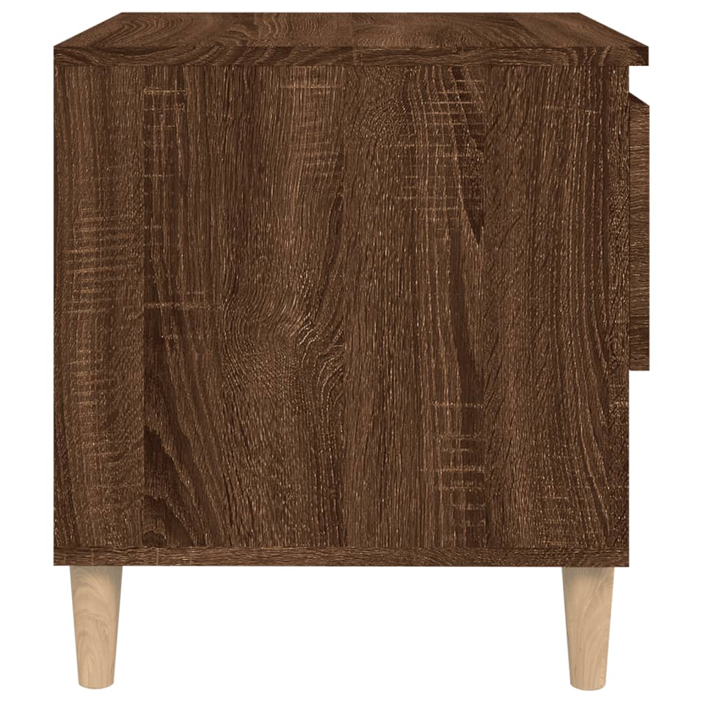 Nachtkastje 50x46x50 cm bewerkt hout bruineikenkleurig