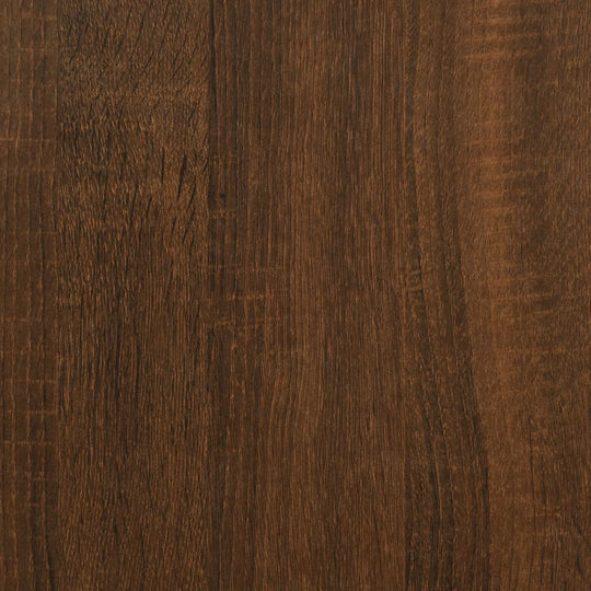 Nachtkastje 40x35x70 cm bewerkt hout bruin eikenkleur