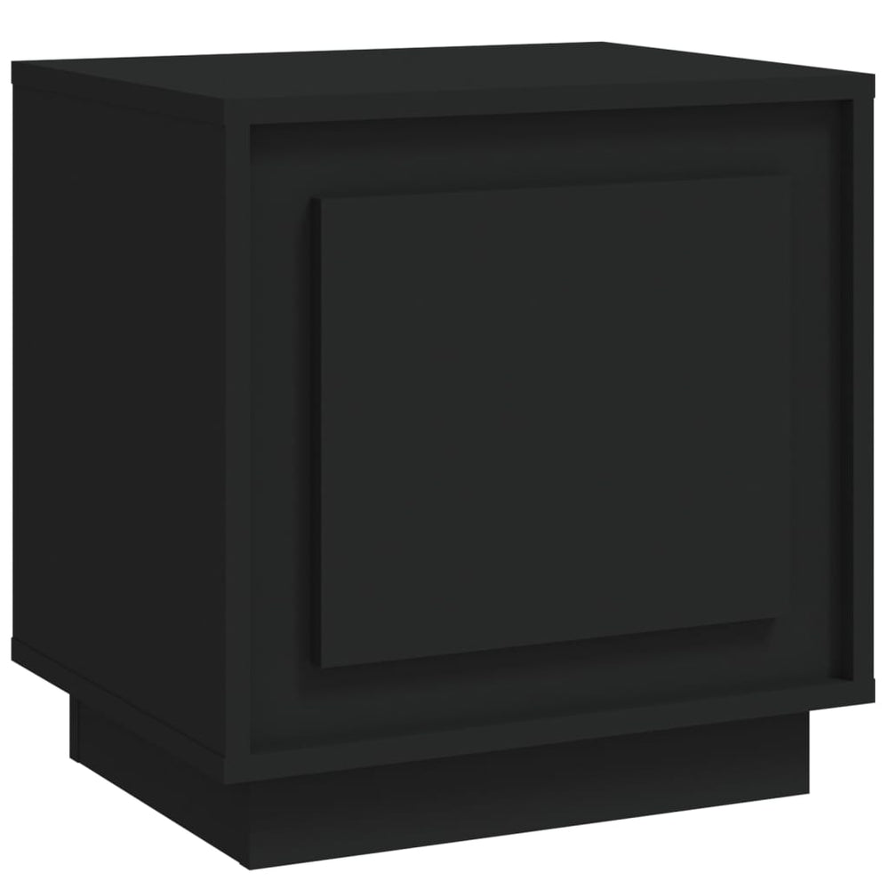 Nachtkastje 44x35x45 cm bewerkt hout zwart