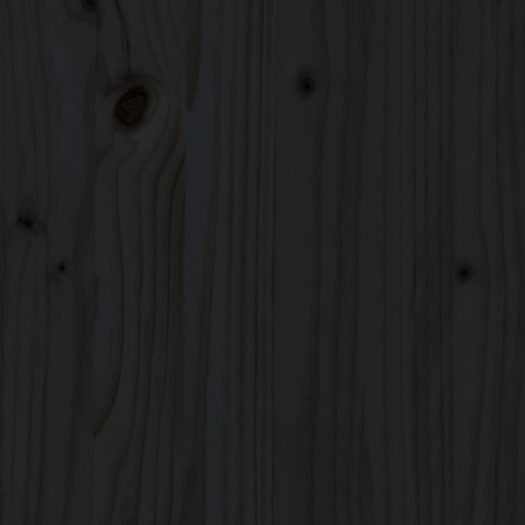 Zandbak met bankjes vierkant massief grenenhout zwart