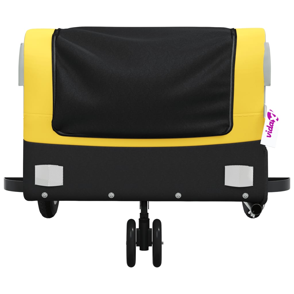 Fietstrailer 30 kg ijzer zwart en geel