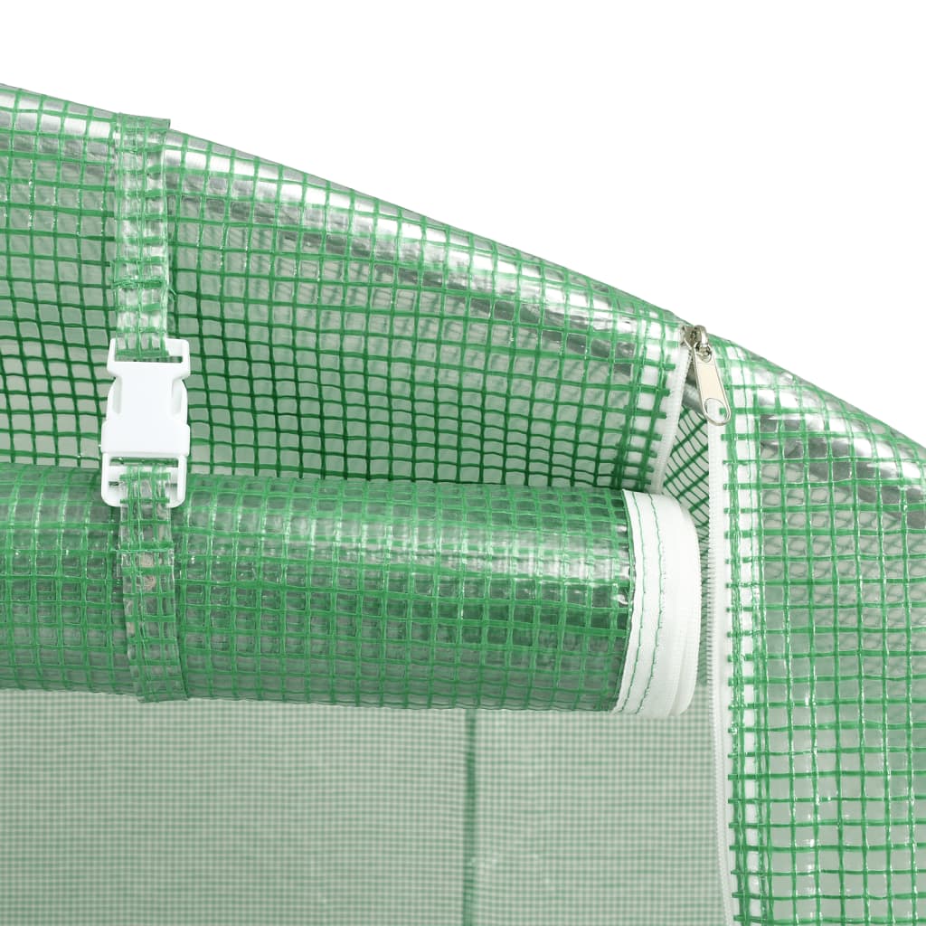 Tuinkas met stalen frame 40 m² 20x2x2 m groen