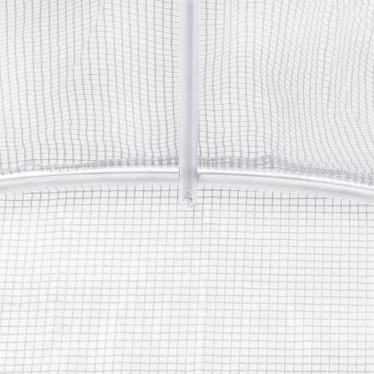 Tuinkas met stalen frame 16 m² 8x2x2 m wit