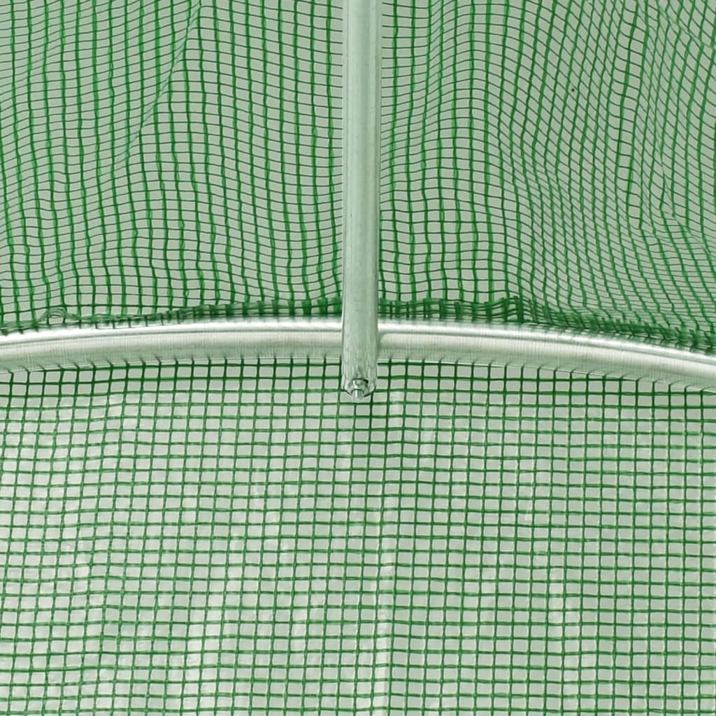 Tuinkas met stalen frame 120 m² 24x5x2,3 m groen